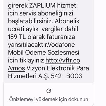 Vodafone Zaplium Üyelik İptali İstiyorum