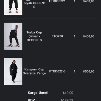 Fittingroom Ürünler Teslim Edilmiyor