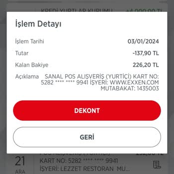 Exxen, Exxen Üyeliğim Olmadığı Halde Karttan Para Çekiyor