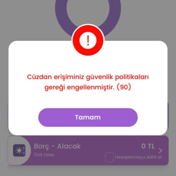 Kassa Güvenlik Politikaları Gereği Hesabım Engellendi