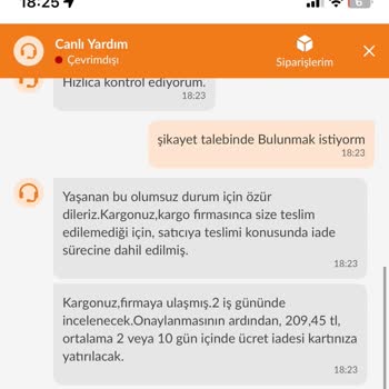 Trendyol Talebim Dışı İade