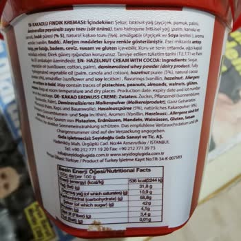 Seyidoğlu Gıda Okunamayan Ve Aldatıcı Ürün İçeriği
