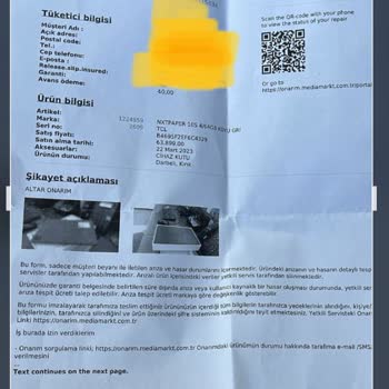Media Markt Sigortalı Alınan Tablet Ekran Çatlamasına Rağmen Pert...