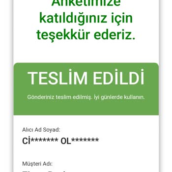 AGT Kurye (aynigunteslim.com) Kartım Teslim Edilmedi, Bilgi Yok!