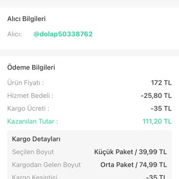 Dolap Kargo Ücreti Alıcı Ödemeli Olmasına Rağmen Benden Kesildi