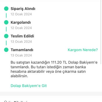 Dolap Kargo Ücreti Alıcı Ödemeli Olmasına Rağmen Benden Kesildi