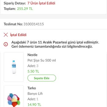 Trendyol Ücret İadesi Yapılmıyor