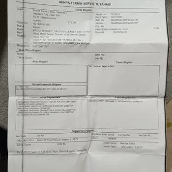 Xiaomi Arızalı Robot Süpürge