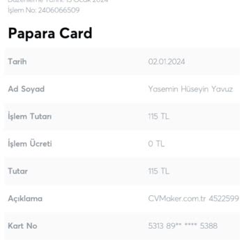 Cvmaker.com.tr CV Oluşturma Sitesinin Haksız Hesap Kesintisi Sorunu