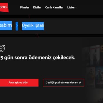 Filmbox + Film Box+ Üyelik İptalini Gerçekleştirmiyor.