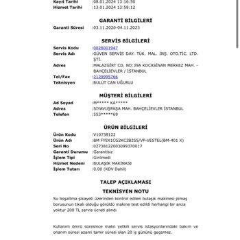 Vestel Teknik Servis Problemi