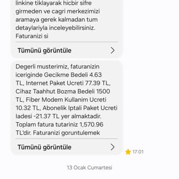 Millenicom Ev İnterneti Fatura