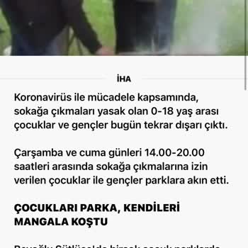 Ensonhaber.com Eyüp Sütlüce Mangal Yasağa