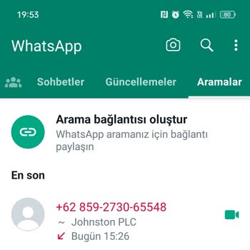 WhatsApp +62 Kodlu İle Başlayan Numaradan WhatsApp'dan Görüntülü Arandım!
