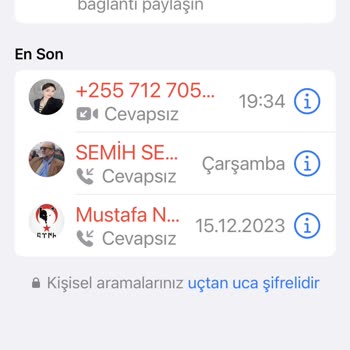 WhatsApp Bilinmeyen Numara Araması