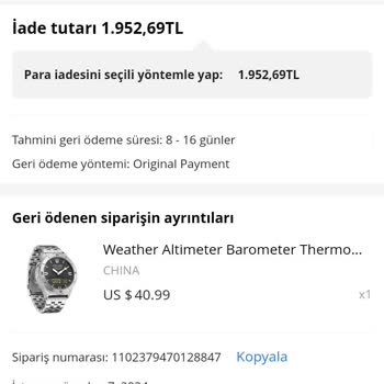 Aliexpress Para İadesi Yapılmadı