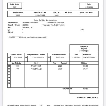 Gelir İdaresi Başkanlığı Aynı Trafik Cezasını 2 Kere Ödedim