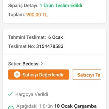Aras Kargo Trendyol'da Kaybolan Sehpa Siparişi Ve Teslimat Sorunu