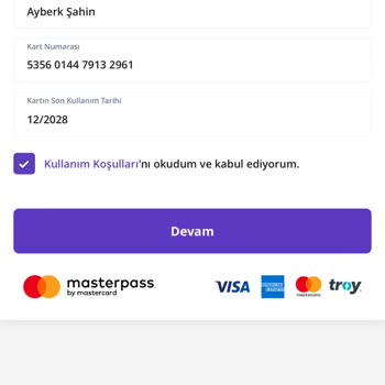 Masterpass Müşteriye Ait Cep Telefonu Numarası Bulunamadı