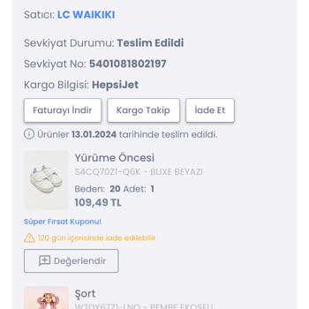 LC Waikiki Teslimat Sorunu Ve Müşteri Hizmetleri İletişimi