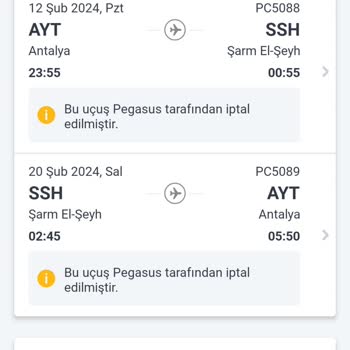 Pegasus Hava Yolu Şirketinin Bilet İptal İşlemleri Ve Mağduriyet