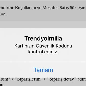 Trendyolmilla Telefona Gelen SMS Kodu Onaylamıyor