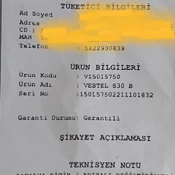 Vestel S30 B Şarjlı Süpürge Sorunu