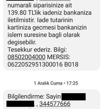 Migros İade Ücreti Tarafıma Yatırılmadı