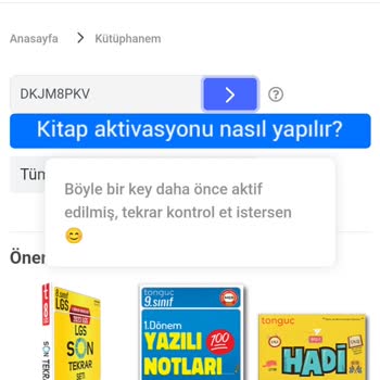 Tonguç Akademi Aktivasyon Kodu Sorunu