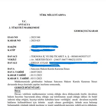 Teknosa Mahkeme Kararına Uy