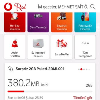 Vodafone Şikayet Sürpriz 2 GB