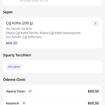 GetirYemek Sorumsuzluğu