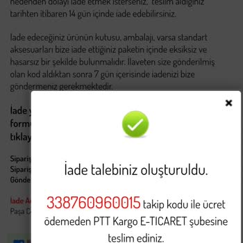 Sefamerve Para İadesi Yapılmadı