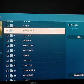 Samsung CU8500 TV Kanal Taşınmıyor