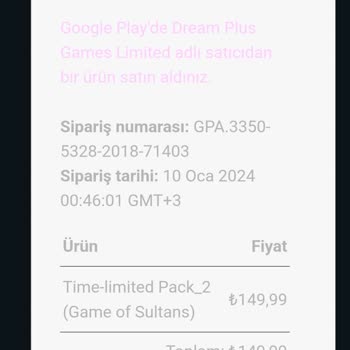 Game Of Sultans İsteğim Dışında Ödemelerin Geri Ödenmesini Talep Ediyorum