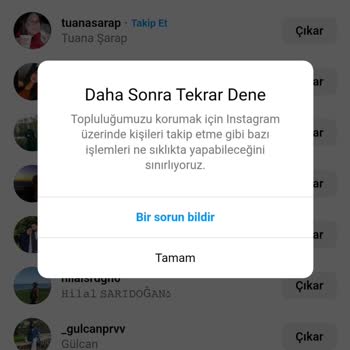 Instagram Takip Sorunu