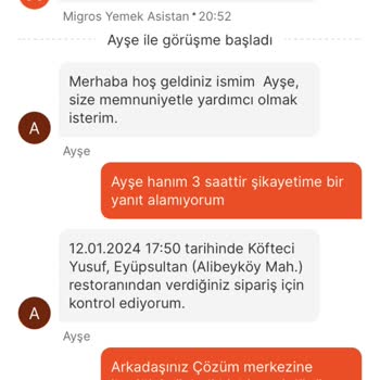 Migros Teslim Edilmeyen Siparişim Teslim Edildi Görünüyor