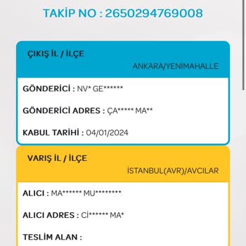 Göç İkamet Hizmetleri PTT Kargo Avcılar PDM Avcılar