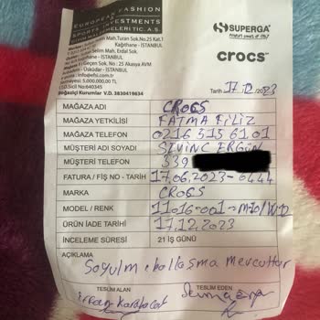 Crocs Terlik & Ayakkabı Malına Sahip Çıkmayan Crocs