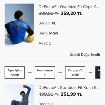 DeFacto Yanlış Ürün Geldi