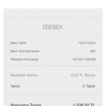 E-bebek Kredi Kartımdan Uygunsuz Şekilde Para Çekti