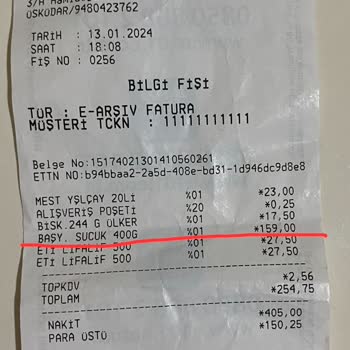 A101 Hamidiye Esenler Mağazası Reyonda Farklı Kasada Farklı Fiyat