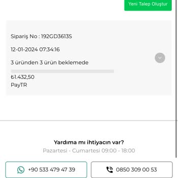 By Zehra Türk Sipariş İptali Sonrası Mağduriyetim