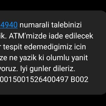 Akbank ATM Para Yutması Hk.