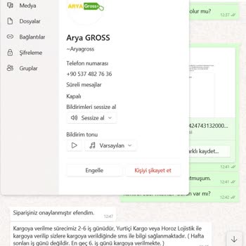 Arya Gross Ürünü Kargolama Sorunu