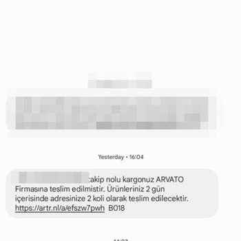 Arvato Lojistik Ankara Arvato Teslimat Gecikmesi Ve Firmaya Ulaşılamama