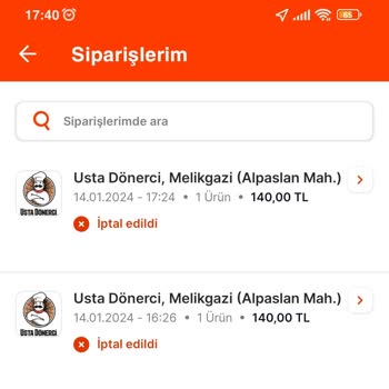 Usta Dönerci Sipariş Hayal Kırıklığı