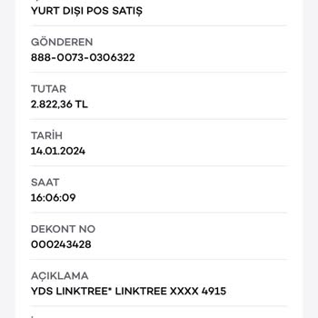 Linktree İzinsiz Para Çekimi