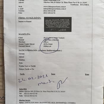 İhlas Ev Aletleri Garantili Su Arıtma Cihazı Ve Batarya Şikayeti