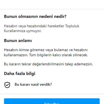 Instagram Hesaplarım Sürekli Sebepsiz Bir Şekilde Kapatılıyor